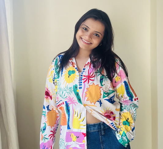 Gulmohar oversized shirt